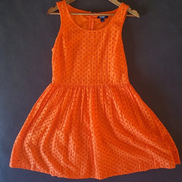 Old Navy Dresses & Skirts - Old Navy eyelet Dress Orange
